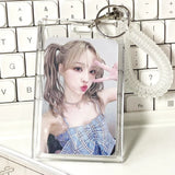 Shopmocho Ins Photocard Holder Idol Photo Protector Photo Binder Idol Photo Sleeves Holder Pearl Keychain Student Stationery Supplies