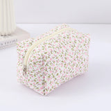 Shopmocho 1 pc exquisite bowknot single-layer pencil case, floral pattern design storage bag, a must-have for back to school season