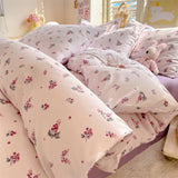 Shopmocho 1pc Quilt Cover Queen/King Size Purple Grape Printed Duvet Cover220x240cm Single Size Comforter Cover (without pillowcase)