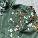 SHOPMOCHO Y2K Retro Bonsai Knit Hoodie Corduroy Flower Embroidery Button Sweatshirt Japanese Harajuku Streetwear Unisex Oversize Clothing