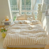 SHOPMOCHO Ins Bedding Set with Pillowcase bed sheet Single Full Size Bed Linen Duvet Cover Set Queen/King Double Comforter Cover