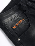 SHOPMOCHO Summer Ripped Shorts Jeans Men Denim Shorts Pants Straight Stretch Casual Cool Thin Knee Length Fashion Brand Daily Trousers
