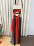 Shopmocho Tie-dye Gradient Hollow Out Women's Maxi Dress Elegant Off Shoulder A-line Hem Long Dresses New Summer 2025 Holiday Female Robes