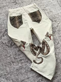 SHOPMOCHO Streetwear Retro Snake Jeans Boa Embroidery Graphic Python Print Pocket Denim Pants Y2K Trend Unisex Baggy Straight Leg Pants