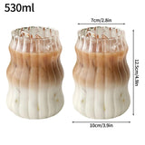 Shopmocho Glass Drinkware Cold Coffee Cups Latte Coffee Glass Iced Juice Milk Water Bottle Aesthetic Cup Wine Cocktail Glass כוסות לקפה קר
