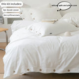 SHOPMOCHO 3pcs  100% cotton bedding set Double Duvet Cover Set 220x240 Solid Twist Cotton King Size Bedding Set Quilt Cover Set