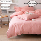 SHOPMOCHO 3pcs  100% cotton bedding set Double Duvet Cover Set 220x240 Solid Twist Cotton King Size Bedding Set Quilt Cover Set