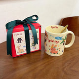 Shopmocho Ceramic Coffee Mug Funny Cute Cartoon Dog Mug with Handle Home Baking Dessert Breakfast Milk Mug Present for Friends Family