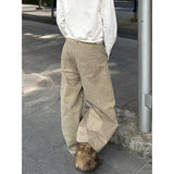 SHOPMOCHO Khaki Autumn And Winter 2025 Blue Jeans Women Y2K Vintage High Waisted Jeans Straight Streetwear Loose Large Wide Leg Denim Pant