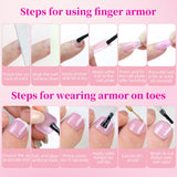 SHOPMOCHO 144pcs French hand and foot wear nail set summer short square shiny false toenail acrylic full coverage suitable for nail salon