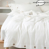 SHOPMOCHO 3pcs  100% cotton bedding set Double Duvet Cover Set 220x240 Solid Twist Cotton King Size Bedding Set Quilt Cover Set