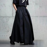 Shopmocho Gothic Y2K Single Layer Thick Japanese Culottes Dark Style Streetwear Draped Personality All Match Casual Pants Unisex 2025