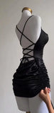 Shopmocho 2025 Europe and the United States explosive new cross-border dress summer high sense lace-up sexy halter spice bag hip skirt