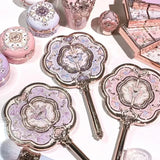 SHOPMOCHO Flower Knows Butterfly Cloud Shoulder Holding Mirror Holding National Style Classical Princess Mirror
