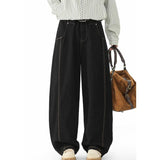 SHOPMOCHO Japanese Korean Casual Black Straight Leg Jeans Men'S Spring Autumn Jeans High Street Loose Pants Wide Leg Pants