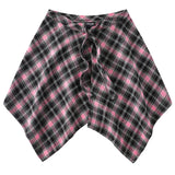 Shopmocho Fashion Tassel Hip Hop Irregular Men and Women Fake Shirt Hem Spring Autumn False Shirt Skirt Half-body Plaid Skirts Womens Saia