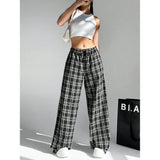 Shopmocho Realtree Trends Classic Y2k Leopard Print Casual Pants Summer Loose Wide-leg Versatile Long Pants Oversized Joggers Women Pants