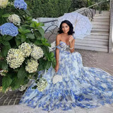 Shopmocho Floral Print Sleeveless Backless Lace Up Midi Prom Dress Women Elegant High Waist A Line Evening Dresses 2025 Summer Outfits