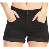 Shopmocho Women's New Summer Fashion Waistband Denim Stretch Fabric Shorts Casual Versatile Street Shorts