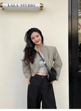 SHOPMOCHO 2026 Autumn Vintage Women's Windbreaker Cropped Jackets Harajuku Oversized Streetwear Long Sleeve Fashion Female Elegant Top