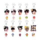 Shopmocho KPOP ZB1 Merch Keychain for Women Men ZEROBASEONE Kawaii Fashion Acrylic Fruit Key Ring Holder Gifts Car Bag Charm Accessories