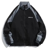 SHOPMOCHO Hip Hop Varsity Jacket Men High Street Patchwork Color Block Windbreaker Outerwear Coats Spring Autumn Thin College Jackets Male