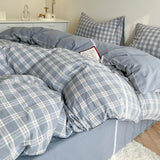 SHOPMOCHO Classic Duvet Cover Set with Pillowcases Flat Sheet Nordic Style No Comforter 2025 New Bedding Kit Double Twin Size Bed Linens