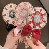 SHOPMOCHO Flower Knows Butterfly Cloud Shoulder Holding Mirror Holding National Style Classical Princess Mirror