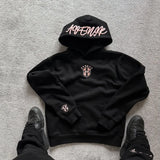 SHOPMOCHO New Casual Sports Style Hooded Sweatshirt, Football Team Embroidered Personalized Street Pullover, Unisex Loose Long-Sleeved Top
