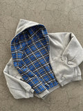 SHOPMOCHO Korean Yellow Plaid Double-Sided Zipper Black Sweatshirt Hoodie Men And Women American Retro Fashion Casual Loose Jacket