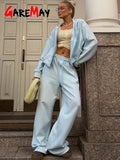 SHOPMOCHO Beautiful Women's Tracksuits with A Zipper and A Hood Trousers Pink Two Piece Set Women Blue Classic Pant Sports Suit for Spring