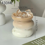 Shopmocho Glass Drinkware Cold Coffee Cups Latte Coffee Glass Iced Juice Milk Water Bottle Aesthetic Cup Wine Cocktail Glass כוסות לקפה קר