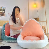 SHOPMOCHO Shark Shaped Lazy Cushion on The Ground,Tatami Futon Bedroom Balcony Bay Window Floor Soft Cushion,Children's Reading Area Chair