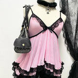 SHOPMOCHO-Unique Harajuku Mesh yarn Rock Goth Y2k Tank Top 2000S Hiphop CozyFit Vest Vintage Punk Sleeveless Top Chic Streetwear Crop top