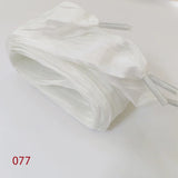Shopmocho 5cm Widened Butterfly Bow Ruffled Yarn Shoelaces Flat Silk Big Bow Wide Laces Trend Beauty White Casual Shoes Laces Dropship