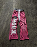 Shopmocho High Street Trendy Pants High Street Ins Trendy Brand Men's and Women's Loose Straight Tube Embroidered Printed Casual Pants