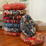 SHOPMOCHO Round Floor Cushion Pillow Thickened Tatami Yoga Mat for Meditation Machine Washable Seat Cushion Office Sleeping Mat