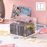 Shopmocho Kpop Photocard Storage Box Transparent Acrylic Photo Card Organizer Compartment Flip Box Card Case Protector Container Korean