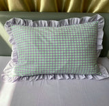 SHOPMOCHO Classic Plaid Pillowcase Cotton Japanese Simple Four-season One Pair Pillow Covers Decorative Bedding Textile Pillow Protector
