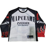 SHOPMOCHOY2K American марселин Jersey Long Sleeved T Shirt Men Women Street Wear Casual Baseball Jacket Harajuku Retro Loose Sports Shirt
