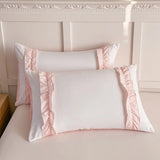 SHOPMOCHO 3 Piece Sheet Set  pink bowknot duvet cover Set ， comfortable Bedding Set Bedspread for All Season