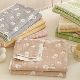 SHOPMOCHO Pure Cotton Three-layer Yarn Fabric Children Summer Blanket Spring Soft Skin Friendly Quilt Air Conditioner Comforter Adult Kid