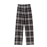Shopmocho Women's High Waist Fleece Lined Wide Leg Pants Autumn Winter Comfortable Casual Korean Style Home Wear Slimming Trousers