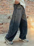 Shopmocho New Teenagers Boys Jeans Children Wide Leg Denim Pants for Kids Loose Pockets Trousers Spring Autumn 4 6 8 10 11 12 13 14 Years