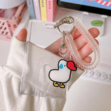 SHOPMOCHO Crystal Butterfly 3 Inch Acrylic Card Holder Photocards Display Credit ID Bank Card Protective Case Keychain Pendant Fashion