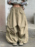 SHOPMOCHO Retro American Hip Hop Punk Work Pants 2025 Japanese Y2K Harajuku Style Loose Pants Wide Leg Sports Pants Casual Trend