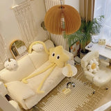 SHOPMOCHO Pink Star Flower Pillow 160cm Stuffed Cute Giant Long-legged Sofa Gift Birthday Cushion Plush