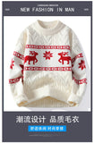 SHOPMOCHO 2025 Winter sweater new High End Luxury Cashmere Sweater Men Thick Warm Mens Sweaters With Deer Korean Harajuku Christmas Jumper