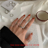 Shopmocho The Tide Cool Ring Set Female Korean Ring Ring Net Red Jewelry Not Fade Color Ring Cold Wind Hip Hop Index Finger Ring