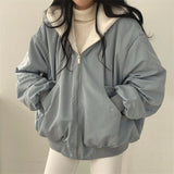 Shopmocho Both Sides Thicken Coat New Zipper Hooded Women Winter Jacket Oversized Elegant Solid Fashion Warm Coats Casual Ladies Outerwear